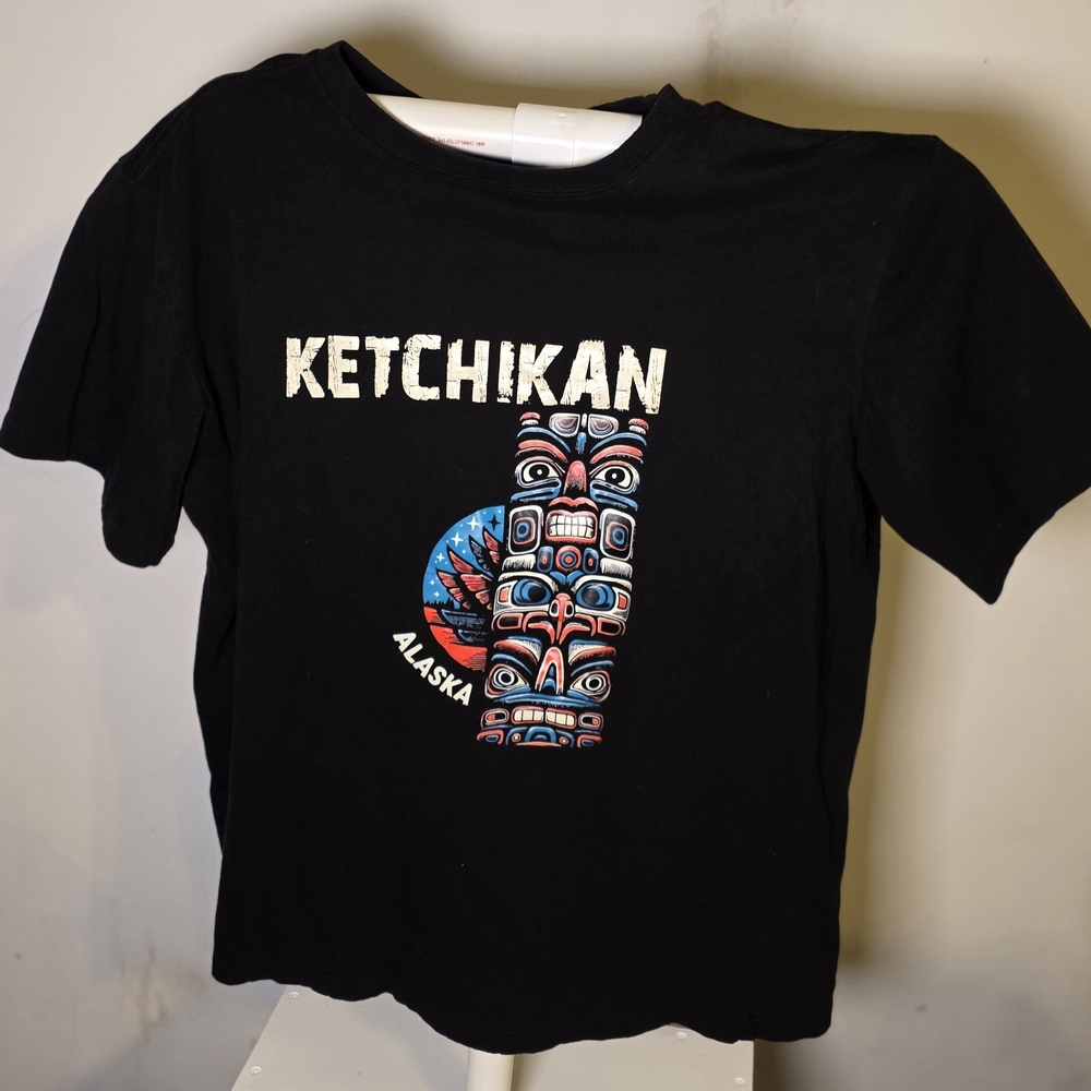 Ketchikan Alaska Adults Black T-Shirt